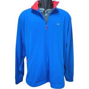 Vineyard Vines Mens Blue Performance Athletic 1/4 Zip Pullover Medium